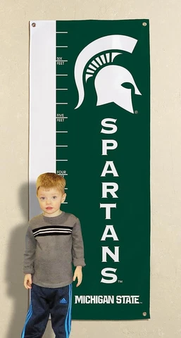 NCAA Michigan State Spartans Growth Chart Banner Team Colors one size Football Cover