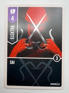 Unmatched Game Boy Geek Promo 2024 - Hell's Kitchen Marvel Elektra Sai Foil Card - Bild 1 von 2