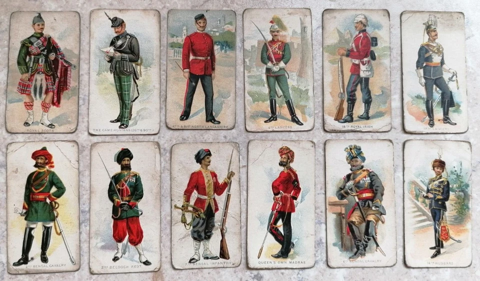 THE AMERICAN TOBACCO COMPANY Military Uniforms x12  Bengal Madras Lancers 1900 - Image 1 of 4