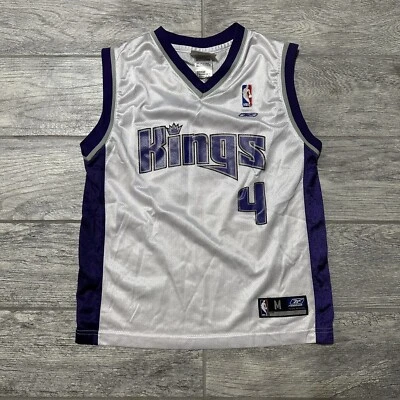 Vintage Reebok Sacramento Kings Basketball Jersey Chris Webber #4 Youth Size M - Image 1 of 4