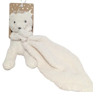So Dreamy Lovey weißer Teddybär Umarmungsdecke Baby Plüsch Sherpa Kleinkind Spielzeug  - Bild 1 von 5