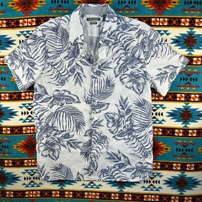 Camisa Savane elástica con botones estampado tropical manga corta L Foto 1 de 4
