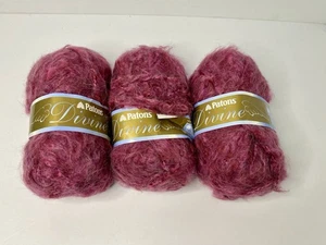 Patons Divine Yarn Color Purple 3 Skeins Acrylic Mohair Blend - Picture 1 of 5