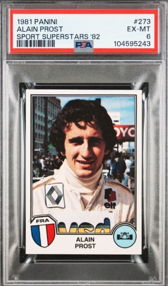 1981 Panini Sport Superstars #273 Alain Prost 2nd Year Card PSA 6 EX-MT F1 HOF - Image 1 of 2