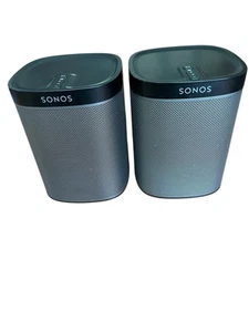 SONOS PLAY:1 BLACK WIRELESS Play 1 SPEAKERS (PAIR) Tested Good - Picture 1 of 6