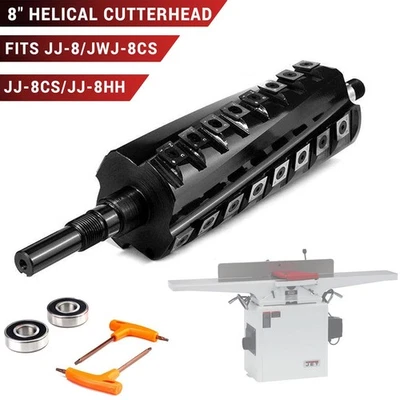 For Jet 8" Jointer Helical Cutterhead fits JJ-8/JWJ-8CS/JJ-8CS/JJ-8HH Models - Image 1 of 4