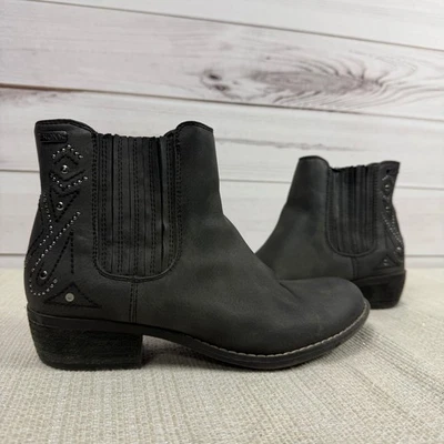 Botines Roxy para mujer negros de imitación de cuero diseño con tachuelas talla 8 para mujer Foto 1 de 4