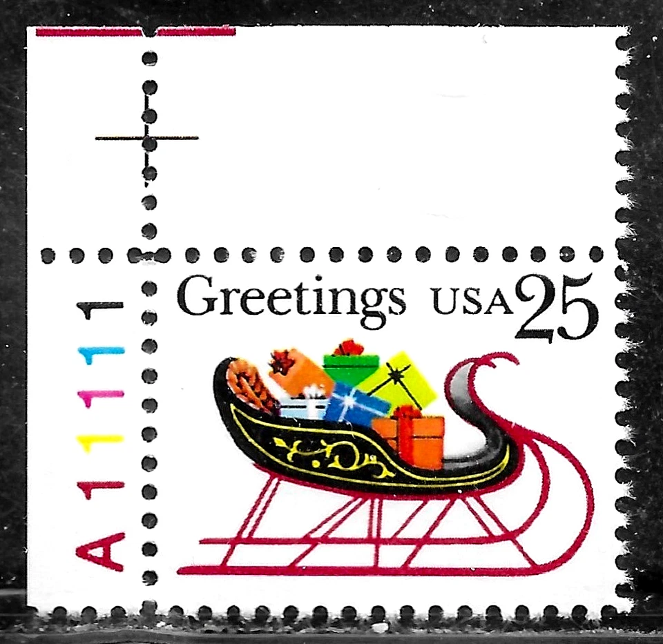 HICK GIRL- MNH. U.S. STAMP   SC#2428   1989  CHRISTMAS SLEIGH    L222 - Image 1 of 1