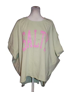 Ragabond Studio Oversized T-Shirt Womens Size Medium M Sage Green " Salty" - Picture 1 of 3