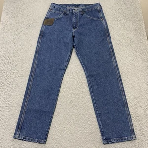 Wrangler Riggs Jeans Mens 32x30 Blue Relaxed Straight Stretch Denim Meas 31x30 - Picture 1 of 19