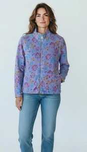 Fresh Produce Full-Zip Lightweight Jacket Mock Neck Size L Multicolored USA - Bild 1 von 5