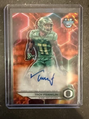 2023 Bowman U Best Troy Franklin BOATF Orange Best Of 2023 Auto /25  - Image 1 of 2