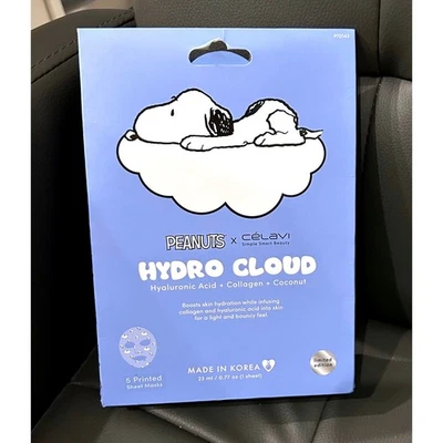 Peanuts x Célavi Hydro Cloud Sheet Masks - Hyaluronic Acid Collagen Coconut - Image 1 of 4