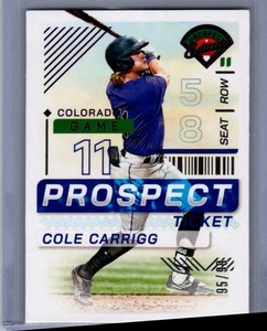 2024 Panini Prospect Edition #84 Cole Carrigg Purple #/99 - Picture 1 of 2