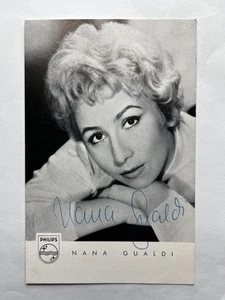 Autograph NANA GUALDI (†2007)-Actress GERMANY/ITALY-Sole Sole-signed AK - Picture 1 of 2