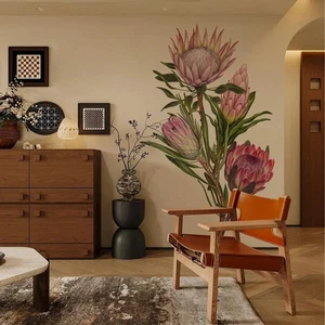 Large Scale Flowers Peel and Stick Removable Self-Adhesive PVC Bedroom Wallpaper - Picture 1 of 36