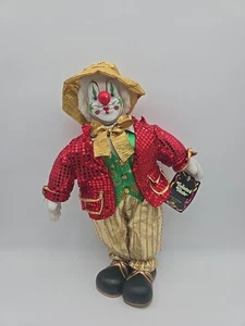 PORCELAIN CLOWN • Rare Collector's Choice Handcrafted Hand Painted Doll 22 Inch - Picture 1 of 10