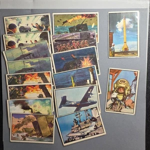 LOT (16) 1954 Bowman - US Navy Victories & Power for Peace Karten Vintage sehr guter Zustand - Bild 1 von 1