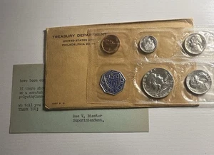 1957 SILVER PROOF SET. ALL ORIGINAL US MINT PACKAGING & COA. - Picture 1 of 4