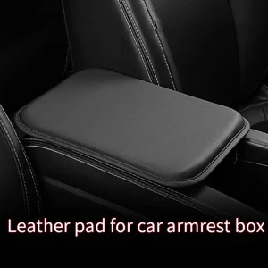 1x Car Armrest Cushion Cover Leather Center Console Pad Dustproof Accessories - Picture 1 of 10