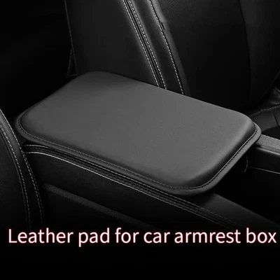 1x Car Armrest Cushion Cover Leather Center Console Pad Dustproof Accessories - Image 1 of 4