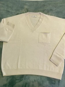 Peserico Women’s V Neck Long Sleeved Sweater Lana Cashmere Silk - Blush Color - Picture 1 of 5