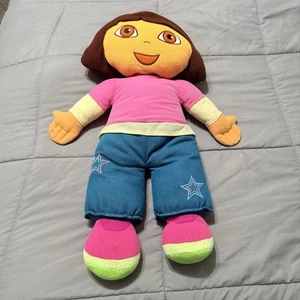 Nickelodeon Dora The Explorer Plush Pillow 24 Inch Nick Jr 2007 Viacom - Picture 1 of 7