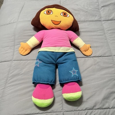 Nickelodeon Dora The Explorer Plush Pillow 24 Inch Nick Jr 2007 Viacom - Image 1 of 4