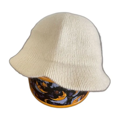 Vintage Y2K Lambswool Angora Blend Sweater Hat Mervyn's TJW One Size Excellent - Image 1 of 4