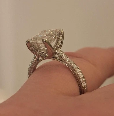 Verragio 14k White Gold 2.72ct Emerald Cut - Image 1 of 4