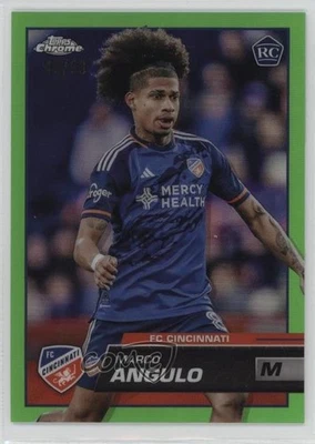 2023 Topps Chrome MLS Neon Green Refractor /99 Marco Angulo #26 Rookie RC - Image 1 of 2