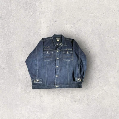 Vintage FJ560 Fat Joe Dark Wash Denim Trucker Jacket Embroidered Mens Size 3XL - Image 1 of 4