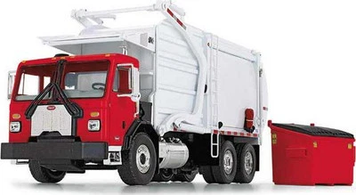 Peterbilt Model 520 w/ Wittke Front Loader And Trash Bin Red 1:34 Diecast Model - Image 1 of 3
