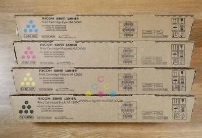 NEW Genuine Ricoh IMC4500/C6000 CMYK Toner Set 842279,842280,842281,842282 - Image 1 of 4