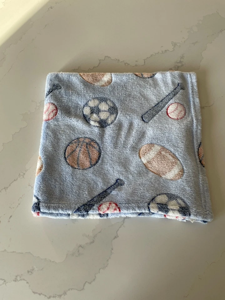 Manta deportiva Snugly Baby VS afiliada azul fútbol fútbol béisbol - rara Foto 1 de 4