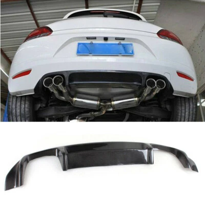 Carbon Fiber Rear Bumper Diffuser Lip Spoiler For VW Scirocco Non-R 2009-2011 - Image 1 of 4