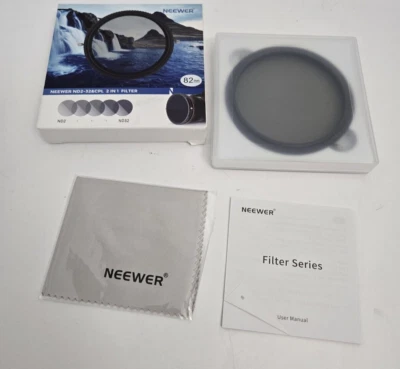 NEEWER 82mm 2 in 1 ND Filter ND2–ND32 & CPL Filter NW Series S HD Nano - Image 1 of 4