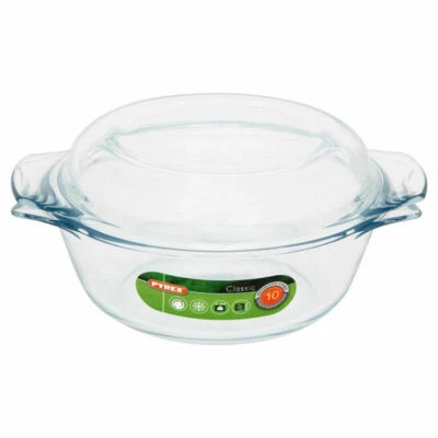 CASSERUOLA CON COPERCHIO VETRO DA FUOCO CM.32x27x10H BOROSILICATO PYREX 5 2024 - Immagine 1 di 3