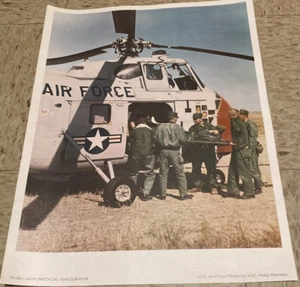 1960s Official US AIR FORCE 15x20 Poster Print Sikorsky H-19 Chicksaw Medivac - Picture 1 of 9