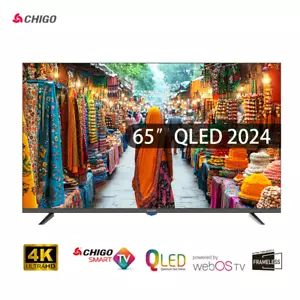 Chigo 65 inch Frameless Smart 4k UHD QLED TV LA65AM 2024 - Picture 1 of 13