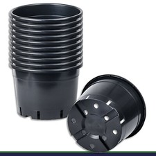 10 x Pflanztopf 25 L schwarz Ø 40 x 28 cm Blumentopf Pflanzgefäß Blumenkübel