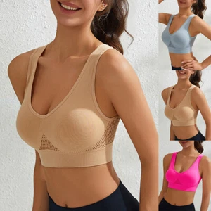 Womens Sleeveless Push Up Solid Bras Ladies Sexy Sporty Underwear Pajamas Robes - Picture 1 of 34