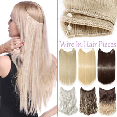 Real 100% Natural as Human Invisible Wire in Hair Extensions One Piece Nano Ring - Image 1 of 4