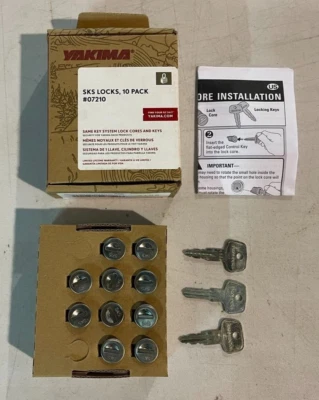 Yakima SKS Lock Cores 10 Pack #07210 W/ Keys - New In Box - FREE SHIPPING! - Image 1 of 3