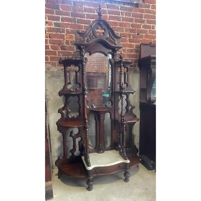 Antique Victorian Rosewood Mitchell & Rammelsberg Etagere / Hall Tree - Image 1 of 4