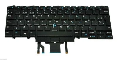 DELL Genuine Latitude Spanish Layout Dual Pointing Backlit Keyboard 6VTCP NEW - Image 1 of 2