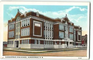 Escuela Secundaria Albuquerque, Nuevo México - Postal de 1935 - Cancelación Ferroviaria - Imagen 1 de 2