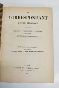 Le Correspondant 1883 Periodical collection politics religion philosophy Paris - Imagen 1 de 16