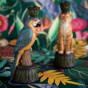 Leopard Parrot Monkey Candlestick Candle Holder Tealight Home Garden Decor Gift