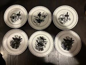 Set Of 6 Mary Carol Birds And Bees Plates - Picture 1 of 10